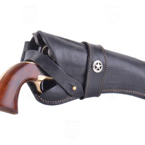 Kabura CP otwarta z zapięciem 6 cali czarna skóra